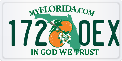 FL license plate 1720EX