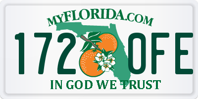 FL license plate 1720FE