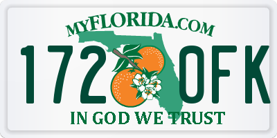 FL license plate 1720FK