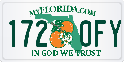 FL license plate 1720FY