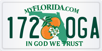 FL license plate 1720GA