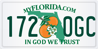 FL license plate 1720GC