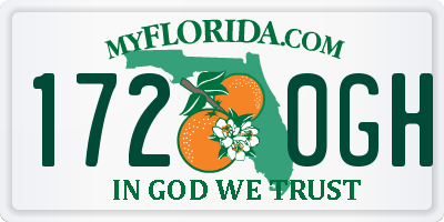 FL license plate 1720GH