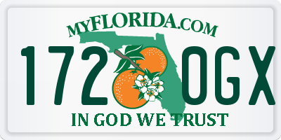 FL license plate 1720GX