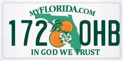 FL license plate 1720HB