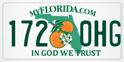 FL license plate 1720HG