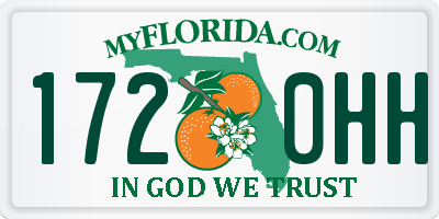 FL license plate 1720HH