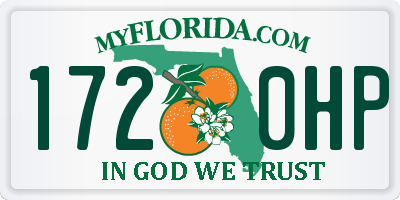 FL license plate 1720HP