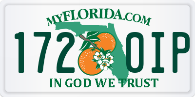 FL license plate 1720IP