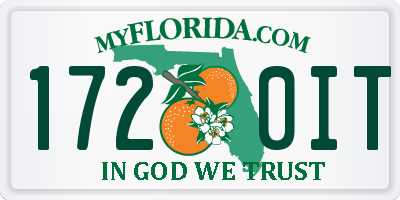 FL license plate 1720IT
