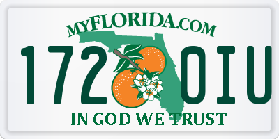 FL license plate 1720IU