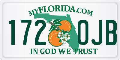 FL license plate 1720JB