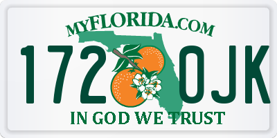 FL license plate 1720JK