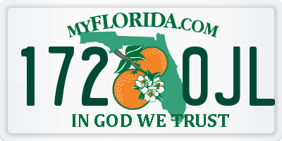 FL license plate 1720JL