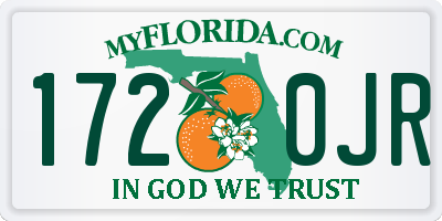 FL license plate 1720JR