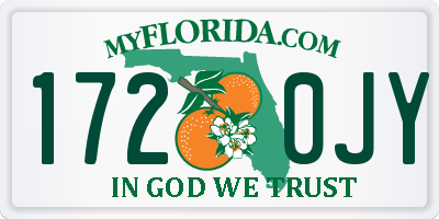 FL license plate 1720JY