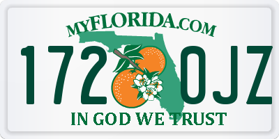FL license plate 1720JZ