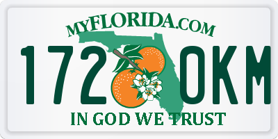 FL license plate 1720KM