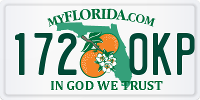 FL license plate 1720KP