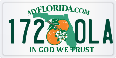 FL license plate 1720LA