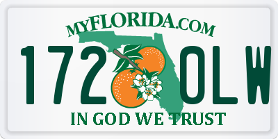 FL license plate 1720LW