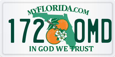FL license plate 1720MD