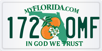 FL license plate 1720MF