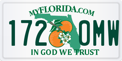 FL license plate 1720MW