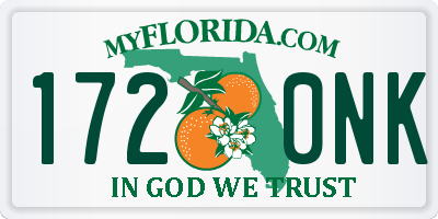 FL license plate 1720NK