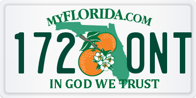 FL license plate 1720NT
