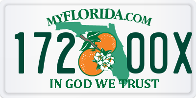 FL license plate 1720OX