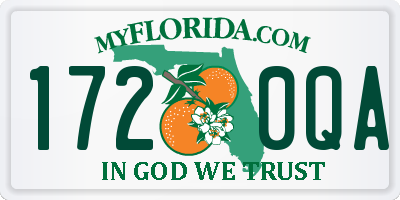 FL license plate 1720QA