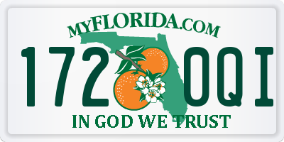 FL license plate 1720QI