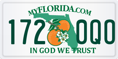FL license plate 1720QO