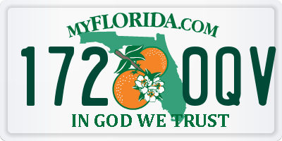 FL license plate 1720QV