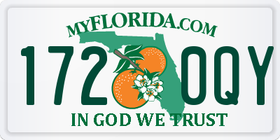 FL license plate 1720QY