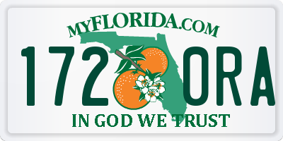 FL license plate 1720RA