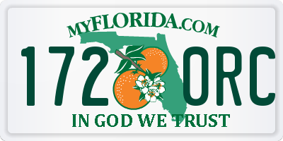 FL license plate 1720RC