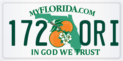 FL license plate 1720RI