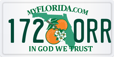 FL license plate 1720RR