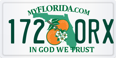 FL license plate 1720RX
