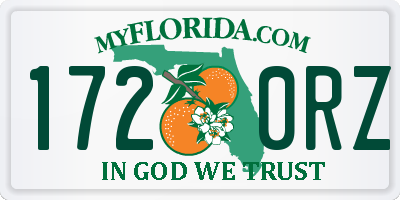 FL license plate 1720RZ