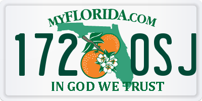 FL license plate 1720SJ