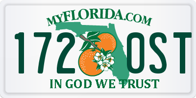 FL license plate 1720ST