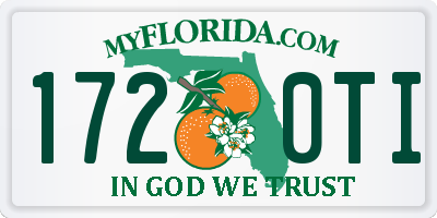 FL license plate 1720TI