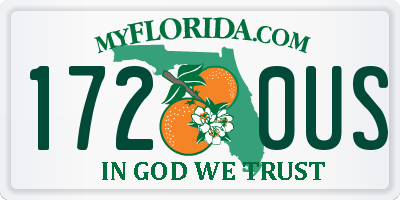 FL license plate 1720US