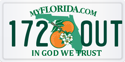 FL license plate 1720UT