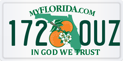 FL license plate 1720UZ