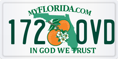 FL license plate 1720VD
