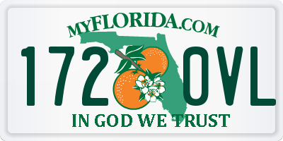 FL license plate 1720VL